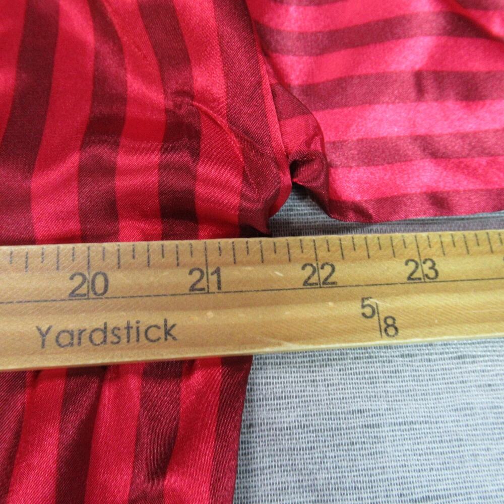 Alexander del Rossa Robe Womens Size Medium Red Striped Satin Lounge Modern - Picture 6 of 8